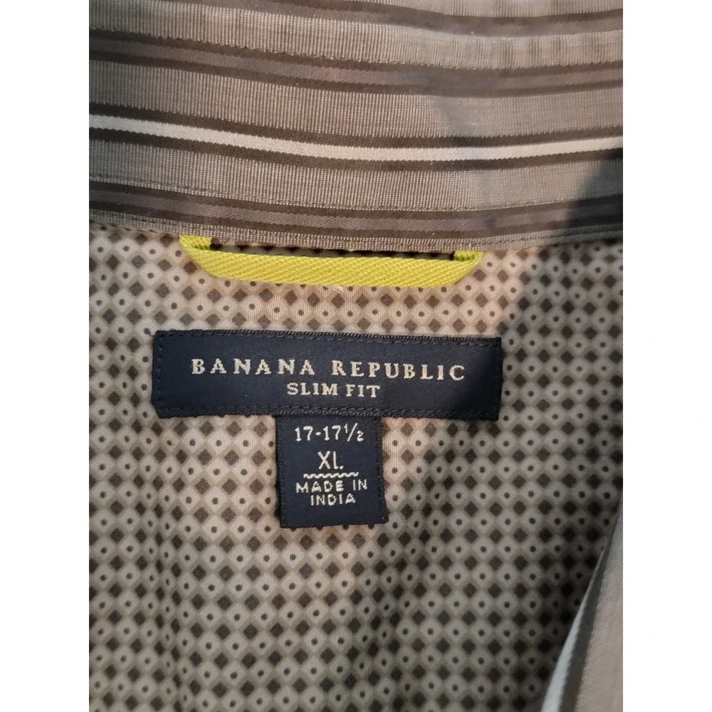 Banana Republic‎ slim Fit XLarge 17-17 1/2 woven in Italy long sleeve button up